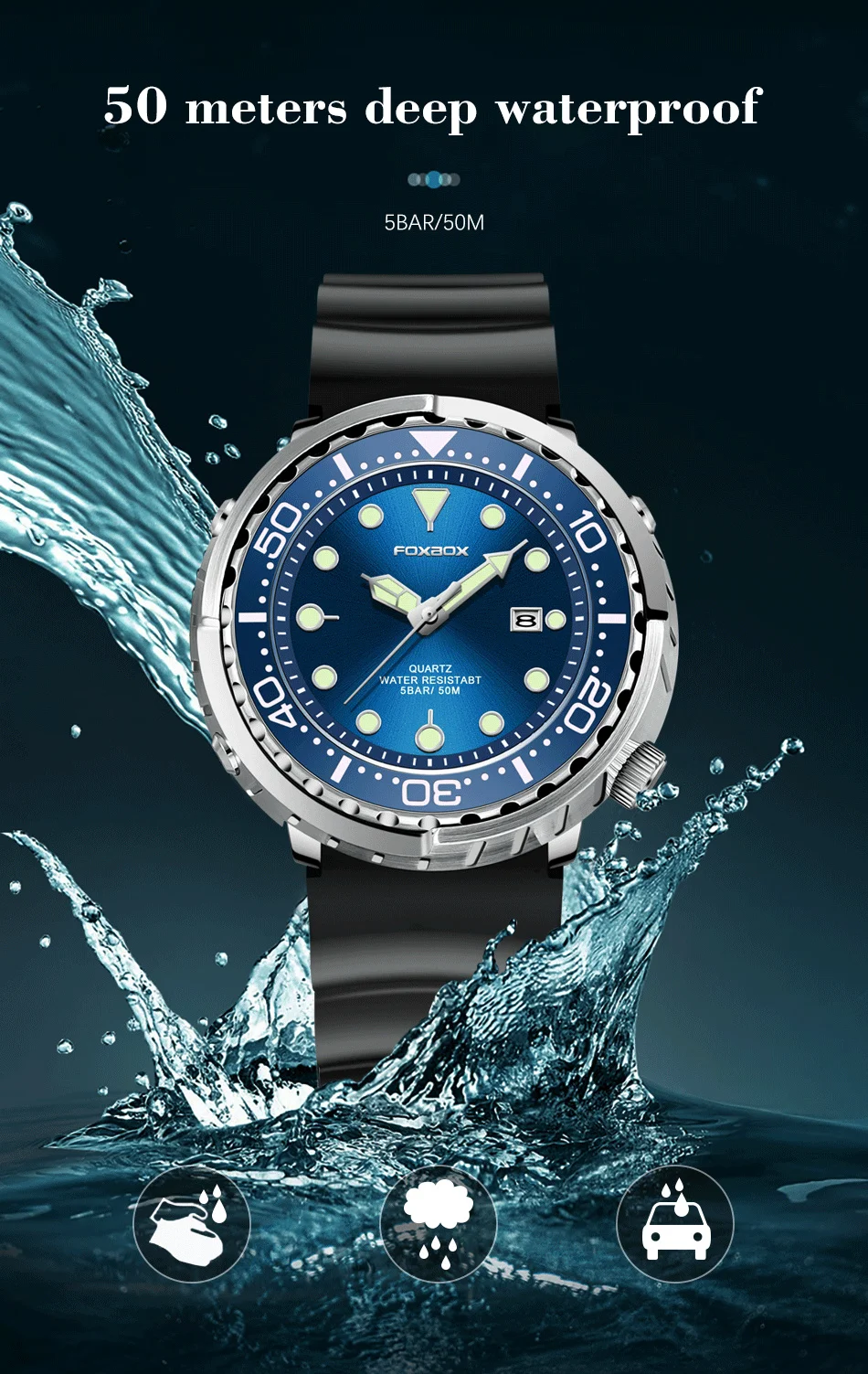 LIGE Fashion Diver Watch Men Top Brand Luxury 50ATM Waterproof Date Clock Sport Watches Mens Quartz Wristwatch Relogio Masculino