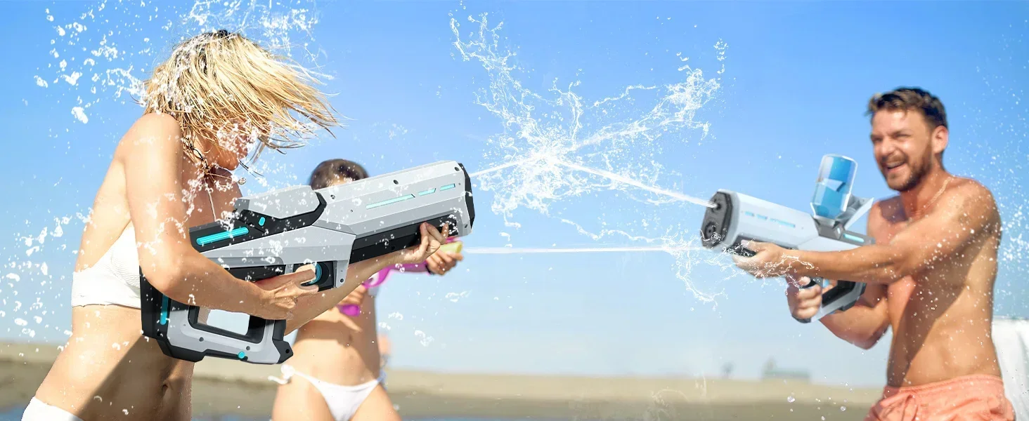 Electric Water Guns For Adults Powerful Squirt Automatic Water Suction Water Blasters Summer Outdoor Beach Toy For boys Kid Gift