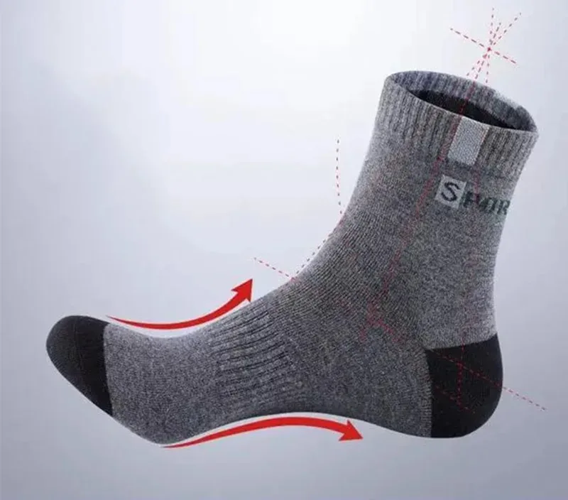 10/5/3pairs Breathable Con Sports Stockings Men Bamboo Fiber Autumn and Winter Men Socks Sweat Absorption Deodorant Business Sox