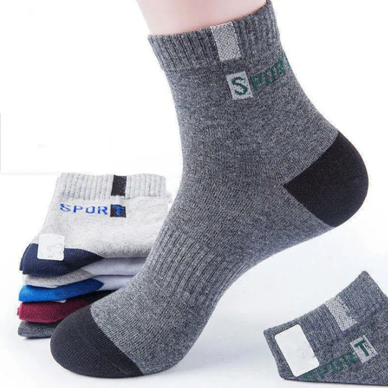 10/5/3pairs Breathable Con Sports Stockings Men Bamboo Fiber Autumn and Winter Men Socks Sweat Absorption Deodorant Business Sox