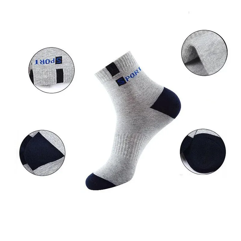 10/5/3pairs Breathable Con Sports Stockings Men Bamboo Fiber Autumn and Winter Men Socks Sweat Absorption Deodorant Business Sox