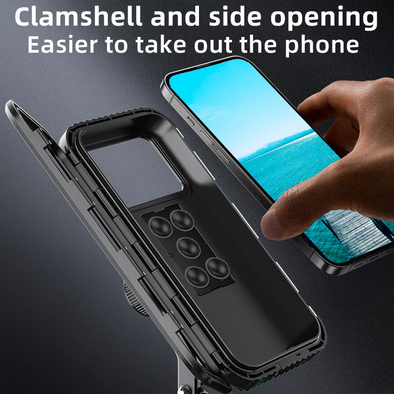 Waterproof Motorcycle Bike Mobile Phone Holder Support Universal Bicycle GPS 360° Swivel Adjustable Motorcycle Cellphone Holder