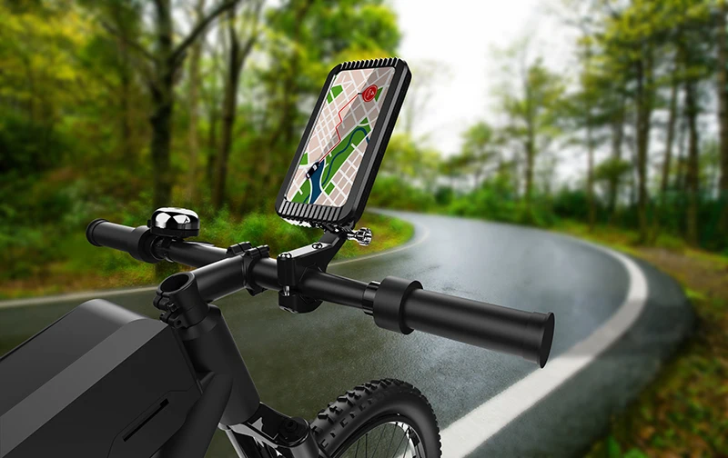 Waterproof Motorcycle Bike Mobile Phone Holder Support Universal Bicycle GPS 360° Swivel Adjustable Motorcycle Cellphone Holder