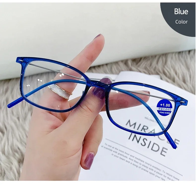 Fashion Classic Anti Blue Light Blocking Reading Glasses for Women and Men Optical Computer Eyeglasses Presbyopia +1.0 To +4.0