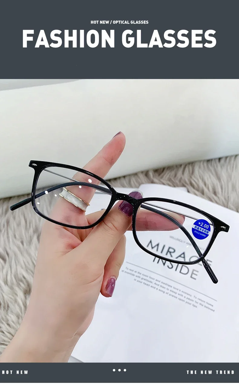 Fashion Classic Anti Blue Light Blocking Reading Glasses for Women and Men Optical Computer Eyeglasses Presbyopia +1.0 To +4.0