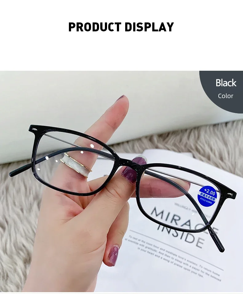 Fashion Classic Anti Blue Light Blocking Reading Glasses for Women and Men Optical Computer Eyeglasses Presbyopia +1.0 To +4.0