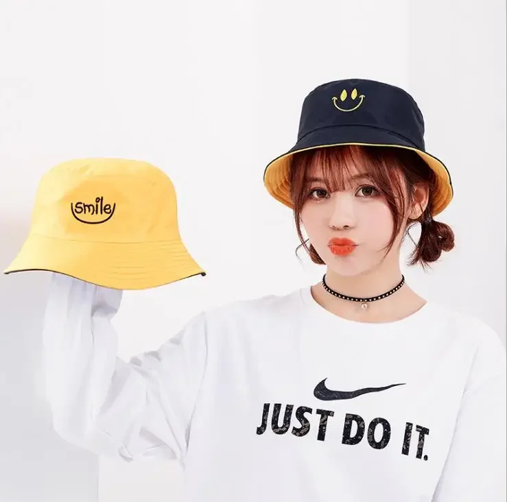 2024 Summer Duck Reversible Bucket Hat for Women Travel Fisherman Hat Sad Boys Bob Fishing Cap Girl Outdoor Panama Beach Sun Hat