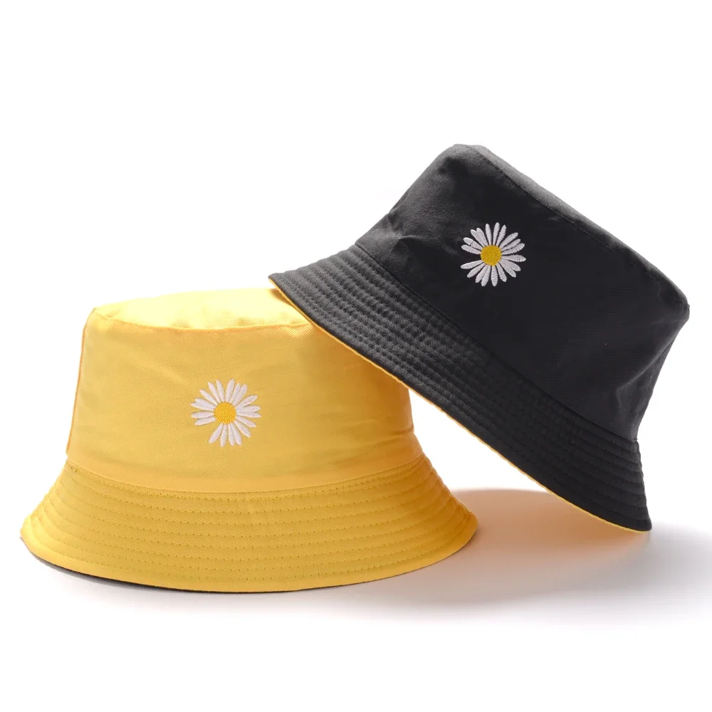 2024 Summer Duck Reversible Bucket Hat for Women Travel Fisherman Hat Sad Boys Bob Fishing Cap Girl Outdoor Panama Beach Sun Hat