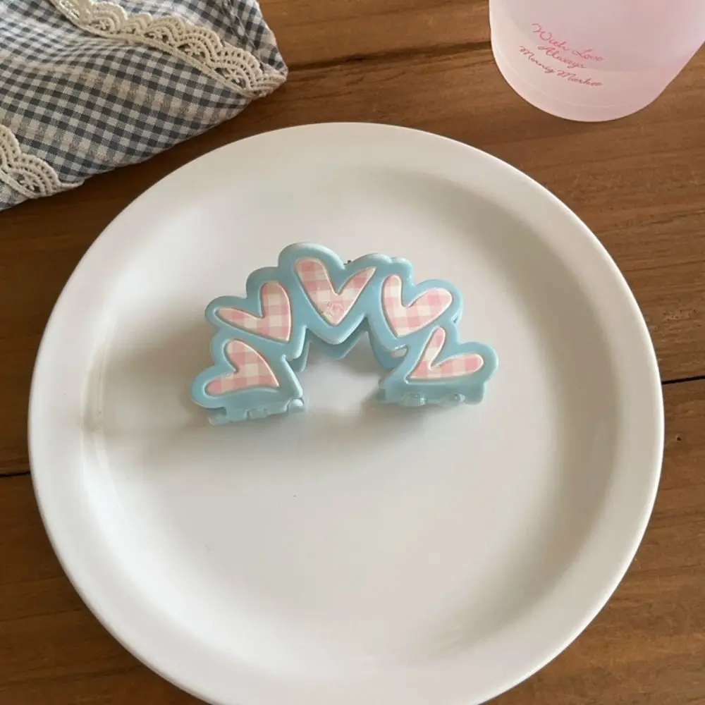 Korean Style Lattice Hair Crab Clip Triangle Square Acrylic Bow Hair Claw Headwear Hair Accessories Geometry Shark Clip Women