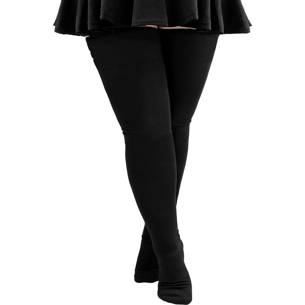 1 Pair Plus Size Thigh High Compression Socks Up To 200lb Striped Over Knee Long Boot Stockings Leg Warmers for Cosplay,Sports