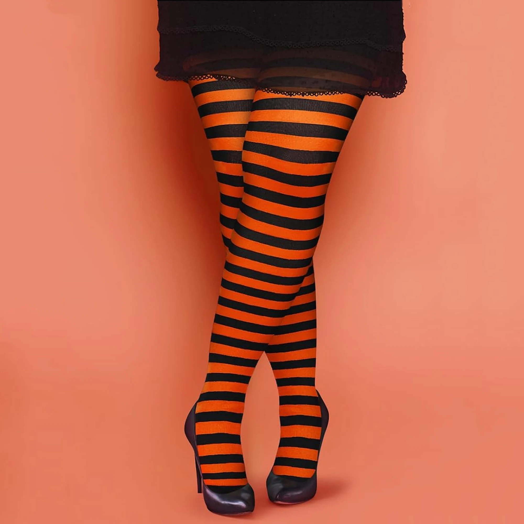1 Pair Plus Size Thigh High Compression Socks Up To 200lb Striped Over Knee Long Boot Stockings Leg Warmers for Cosplay,Sports