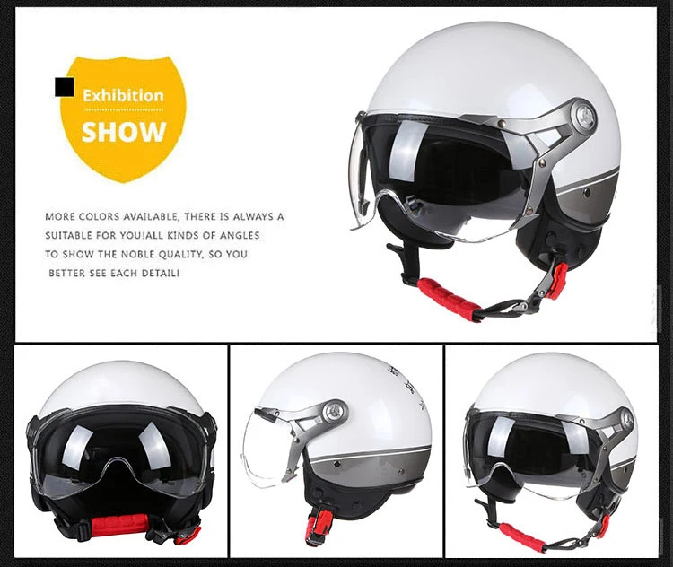 2024 NEW Vintage Motorcycle Helmet Jet Unisex DOT Certification 3/4 Helmet Retro Half Open Helmet Motorcycle Scooter Casco