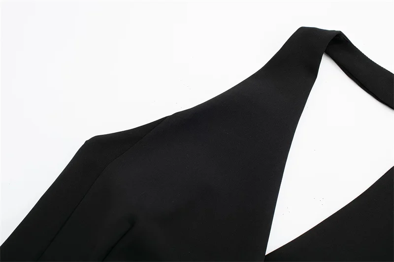 MUJER Off Shoulder Sleeveless Vest Women Black White Cropped Vest Woman Fashion Backless V Neck Short Coats Summer Waistcoat