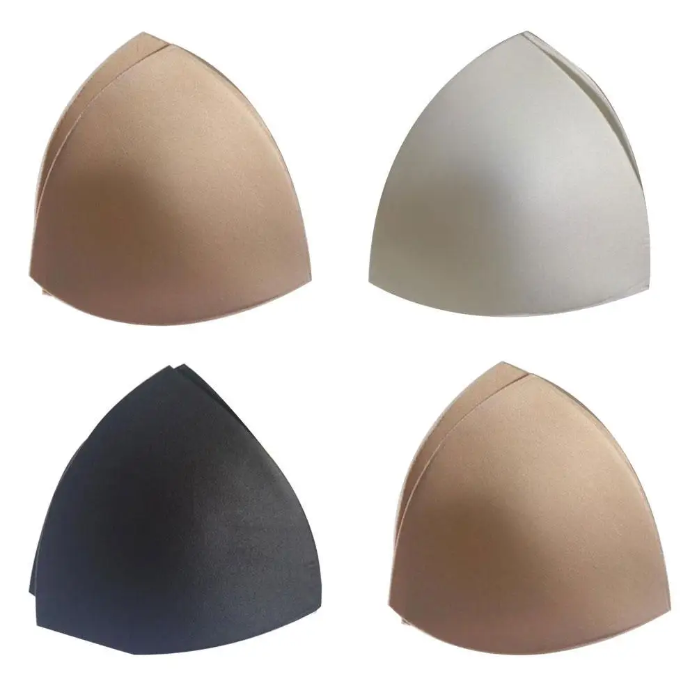 1pair Bra Pad Triangle Cups Chest Insert Foam Pads Bikini Swimsuit Padding Removeable Enhancer Bra Pad Women Clothes Accessories
