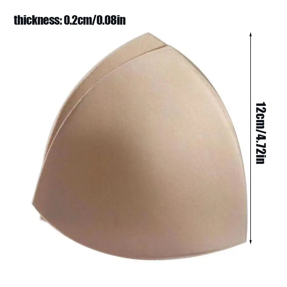 1pair Bra Pad Triangle Cups Chest Insert Foam Pads Bikini Swimsuit Padding Removeable Enhancer Bra Pad Women Clothes Accessories