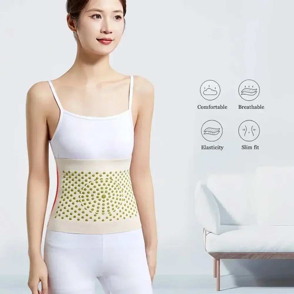 Hot Mugwort Therapy Waist Support Belt Self-Heating Waist Support Belt Lower Back Support Thin Soft Kidney Fixation Belt