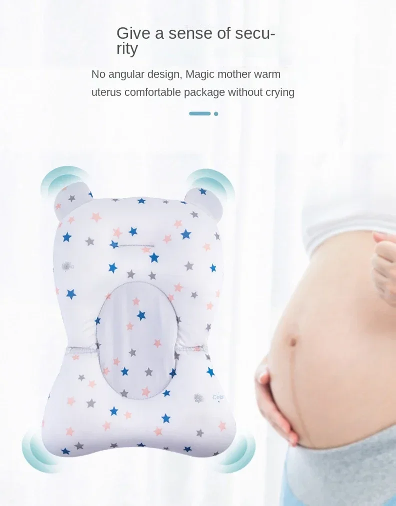 Newborn Bathtub Pillow Infant Anti-Slip Soft Comfort Body Cushion Baby Bath Seat Support Mat Foldable Bath Tub Pad &amp Chair