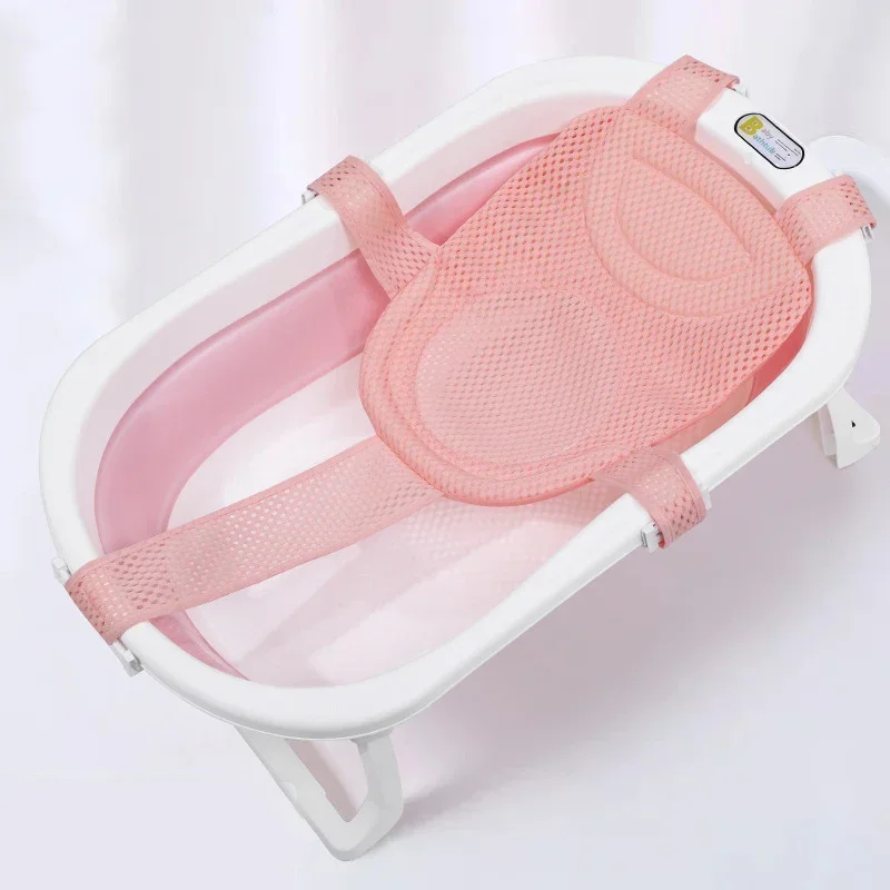 Newborn Bathtub Pillow Infant Anti-Slip Soft Comfort Body Cushion Baby Bath Seat Support Mat Foldable Bath Tub Pad &amp Chair