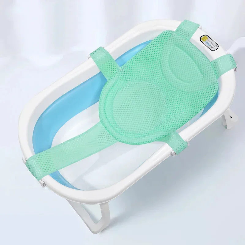 Newborn Bathtub Pillow Infant Anti-Slip Soft Comfort Body Cushion Baby Bath Seat Support Mat Foldable Bath Tub Pad &amp Chair
