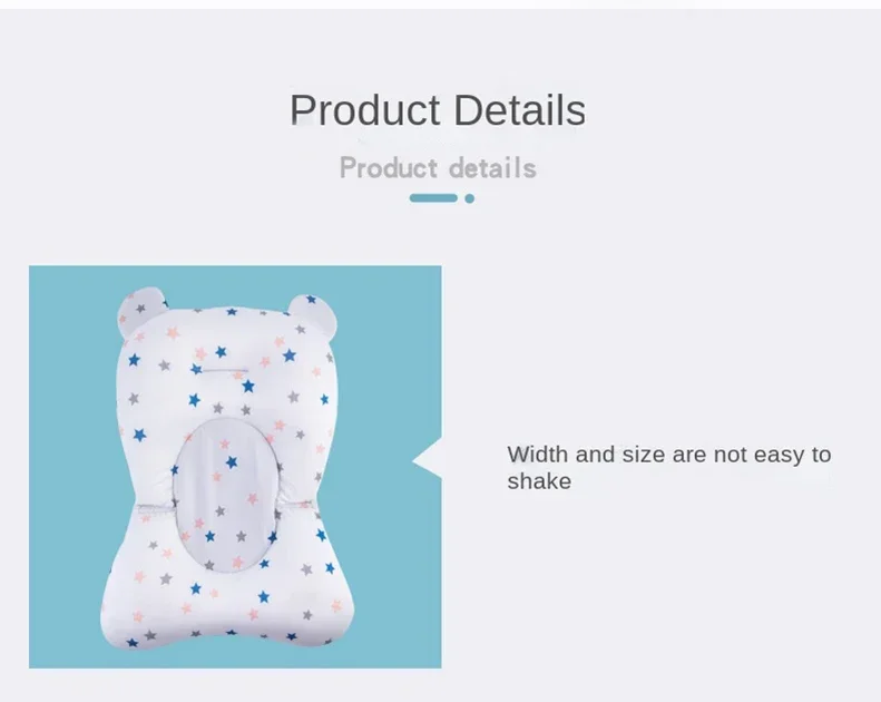 Newborn Bathtub Pillow Infant Anti-Slip Soft Comfort Body Cushion Baby Bath Seat Support Mat Foldable Bath Tub Pad &amp Chair
