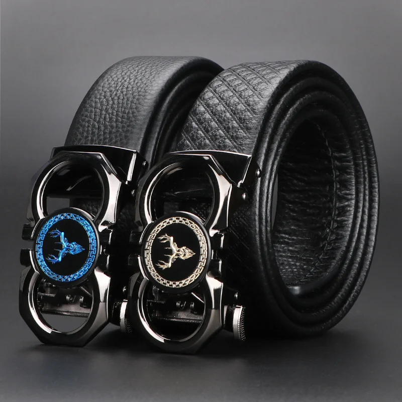 Ratchet Belt For Men - Top Grain Leather Cowhide Men's Belt 1 3/ 8" For Dress Pants - Adjustable Belt, Father's Day Gift