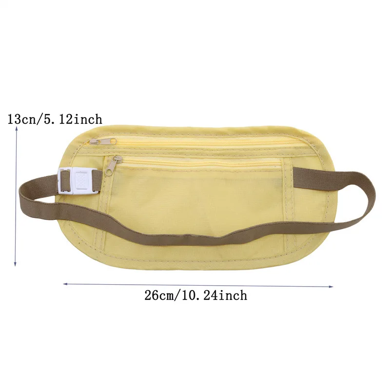 Cloth Travel Pouch Hidden Wallet Passport Money Waist Belt Bag Slim Secret Security Useful Travel Storage Bag