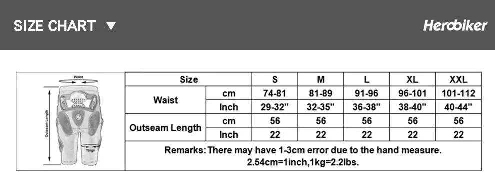 HEROBIKER Motocross Pants Motocross Shorts Motorcycle Pants Motorcycle Shorts Moto Hip Protection Riding Racing Equipment
