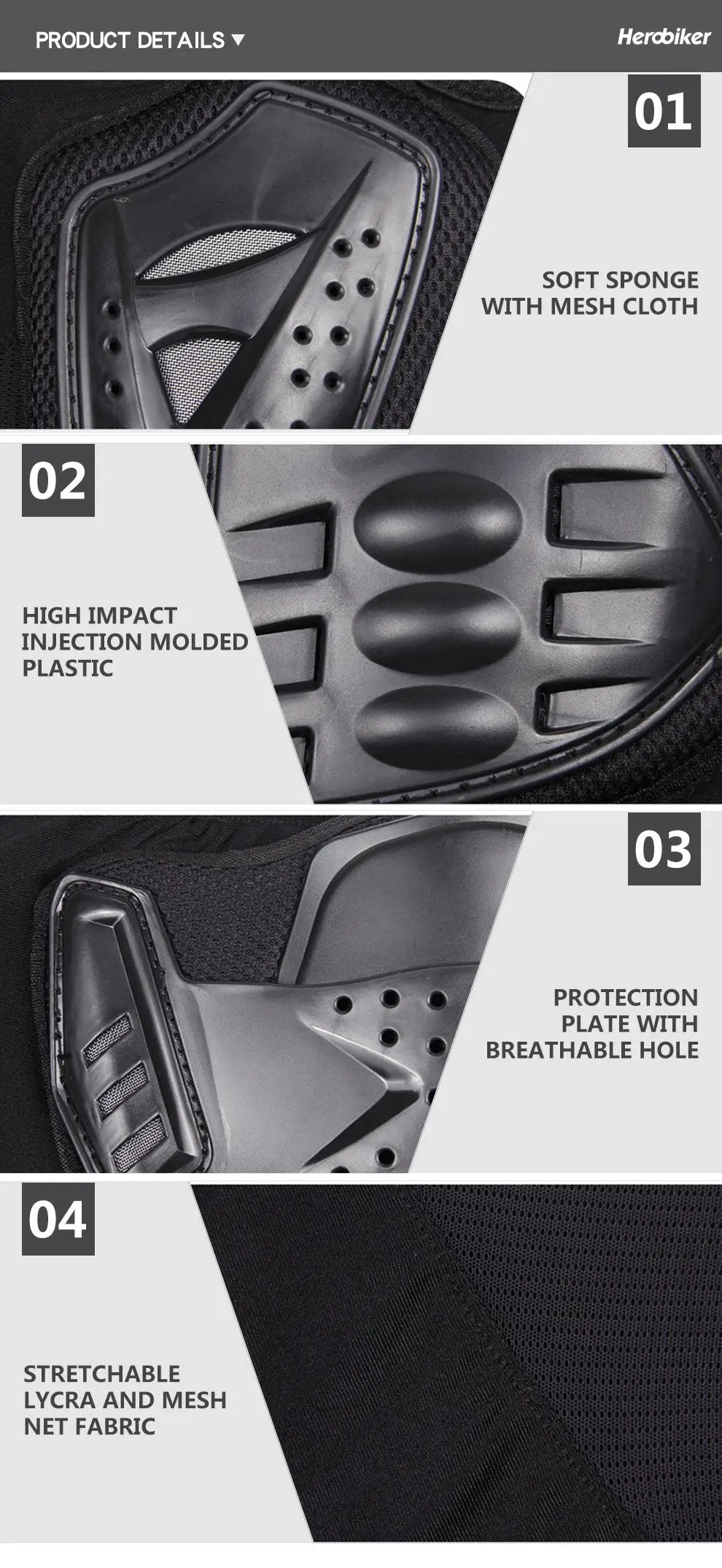 HEROBIKER Motocross Pants Motocross Shorts Motorcycle Pants Motorcycle Shorts Moto Hip Protection Riding Racing Equipment
