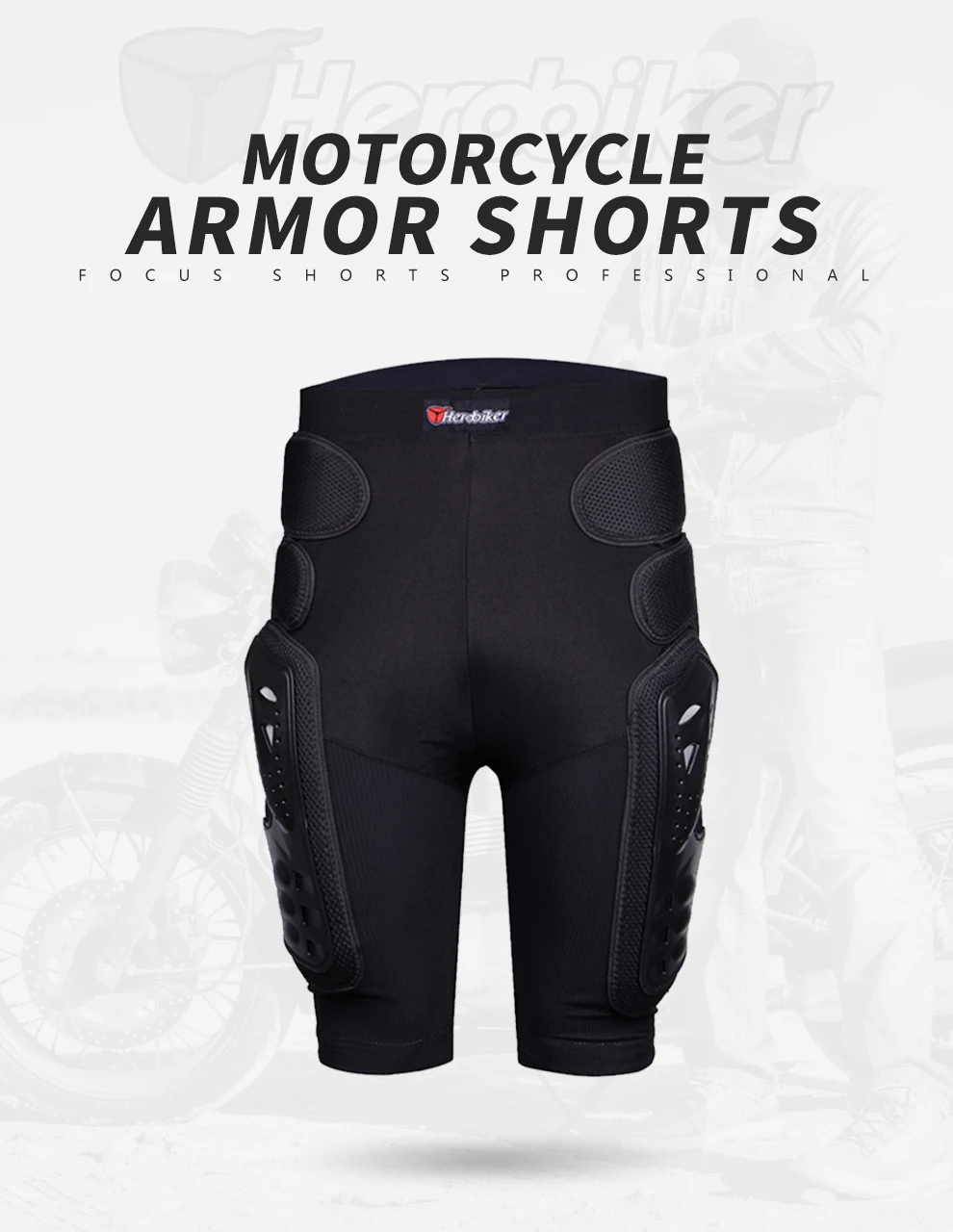 HEROBIKER Motocross Pants Motocross Shorts Motorcycle Pants Motorcycle Shorts Moto Hip Protection Riding Racing Equipment