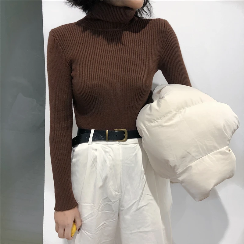 2026 Turtleneck Sweater Womens Autumn Winter Tops Korean Slim Women Pullover Jumper Knitted Sweater Pull Femme Hiver Truien