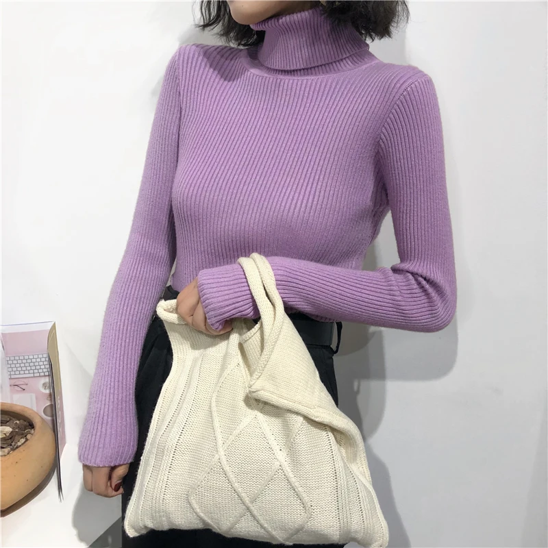 2026 Turtleneck Sweater Womens Autumn Winter Tops Korean Slim Women Pullover Jumper Knitted Sweater Pull Femme Hiver Truien