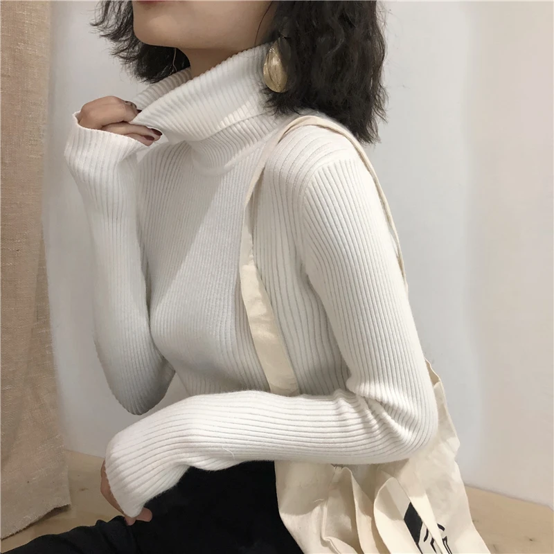 2026 Turtleneck Sweater Womens Autumn Winter Tops Korean Slim Women Pullover Jumper Knitted Sweater Pull Femme Hiver Truien