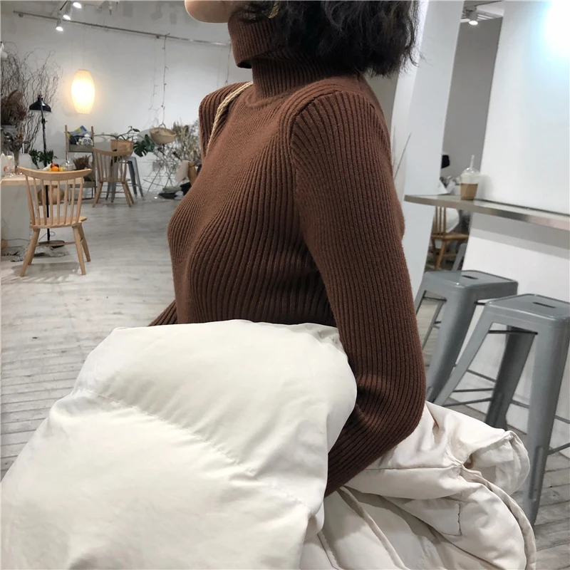 2026 Turtleneck Sweater Womens Autumn Winter Tops Korean Slim Women Pullover Jumper Knitted Sweater Pull Femme Hiver Truien