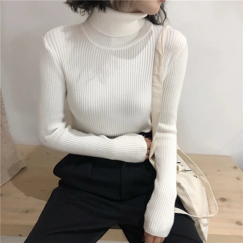 2026 Turtleneck Sweater Womens Autumn Winter Tops Korean Slim Women Pullover Jumper Knitted Sweater Pull Femme Hiver Truien