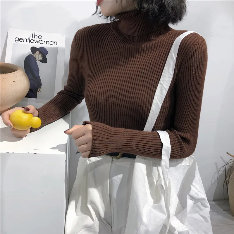 2026 Turtleneck Sweater Womens Autumn Winter Tops Korean Slim Women Pullover Jumper Knitted Sweater Pull Femme Hiver Truien