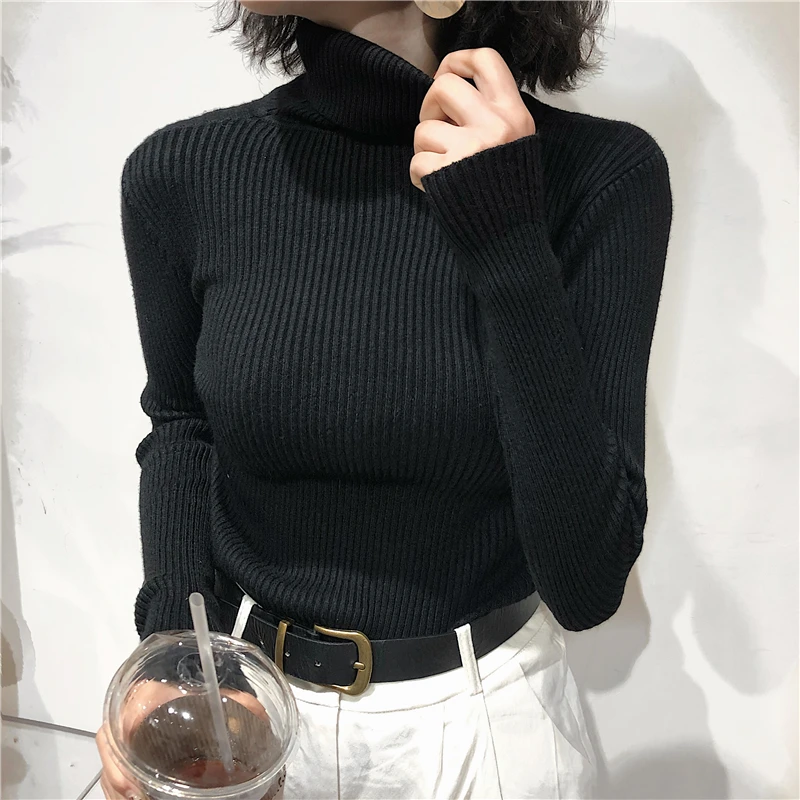 2026 Turtleneck Sweater Womens Autumn Winter Tops Korean Slim Women Pullover Jumper Knitted Sweater Pull Femme Hiver Truien