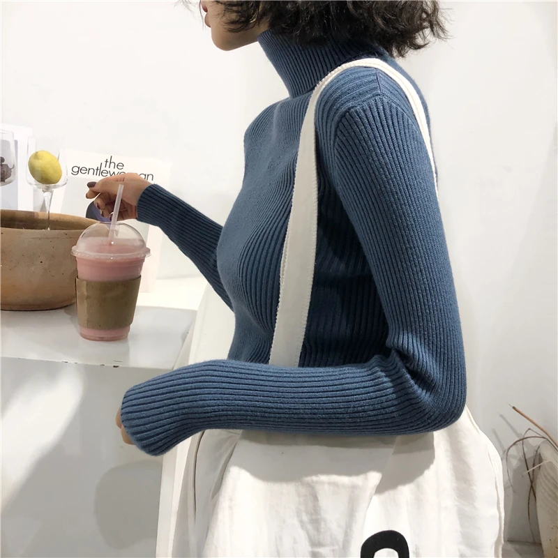 2026 Turtleneck Sweater Womens Autumn Winter Tops Korean Slim Women Pullover Jumper Knitted Sweater Pull Femme Hiver Truien