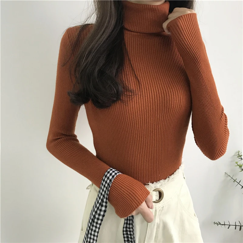 2026 Turtleneck Sweater Womens Autumn Winter Tops Korean Slim Women Pullover Jumper Knitted Sweater Pull Femme Hiver Truien