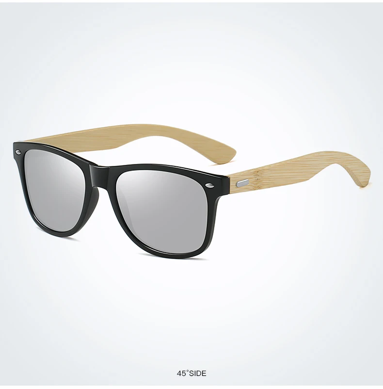 Fashion Bamboo Wood Vintage Square Sunglasses Men Women Luxury Brand Designer Sun Glasses Wooden Driving Fishing UV400 Eyewear
