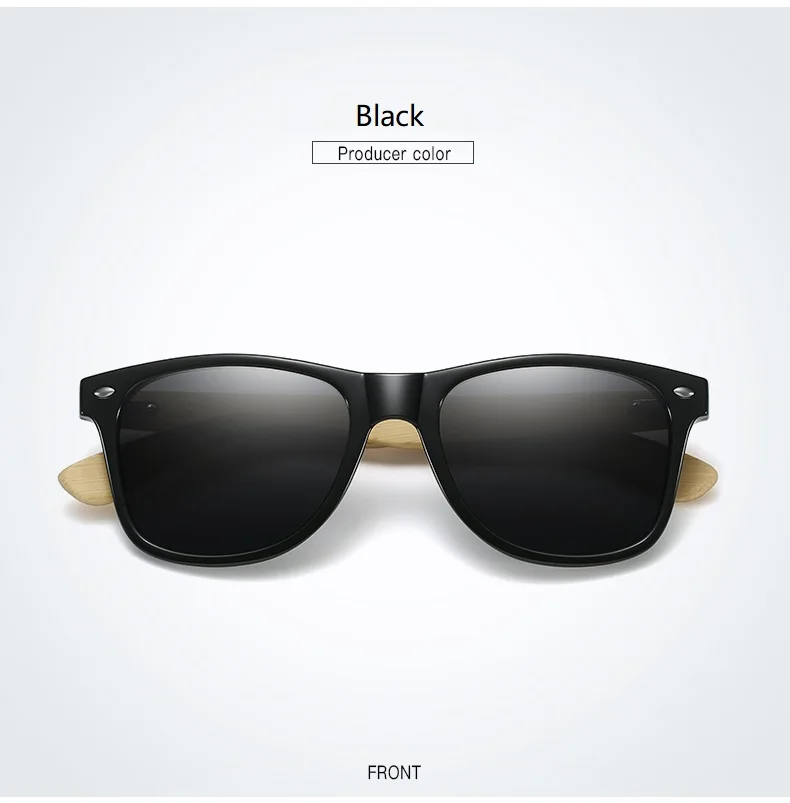 Fashion Bamboo Wood Vintage Square Sunglasses Men Women Luxury Brand Designer Sun Glasses Wooden Driving Fishing UV400 Eyewear