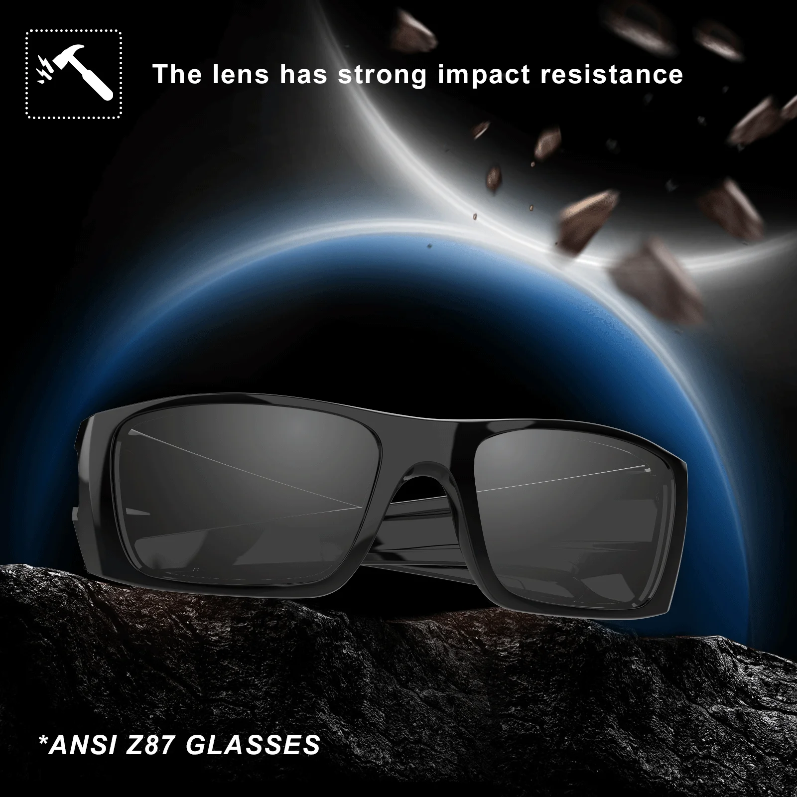 MAXJULI Z87 Men's Sunglasses TR90 Ultralight UV400 Protection Oversized Sports Driving Glasses for Big Wide Heads Z8236