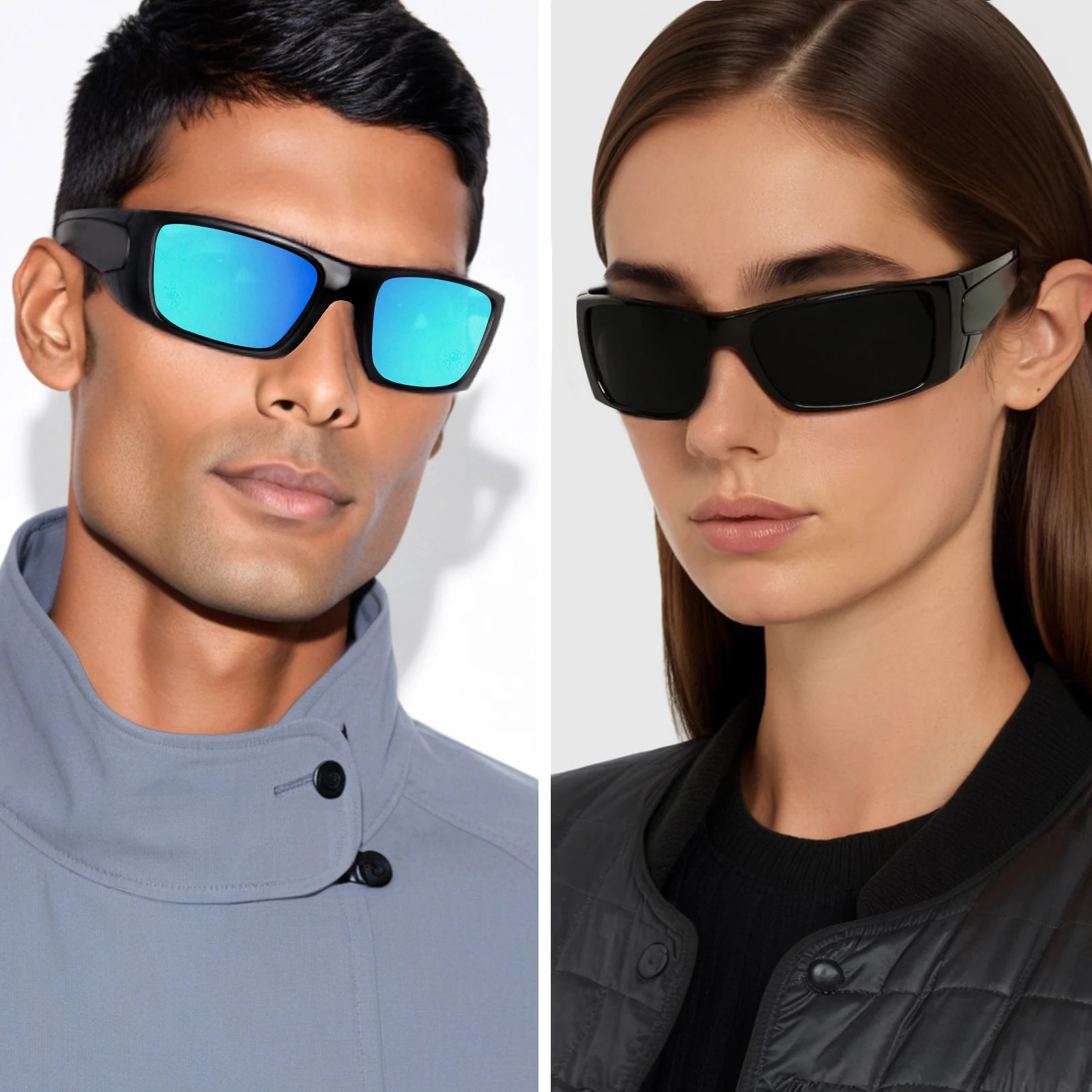 MAXJULI Z87 Men's Sunglasses TR90 Ultralight UV400 Protection Oversized Sports Driving Glasses for Big Wide Heads Z8236