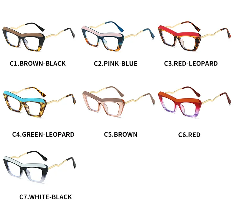 Fashion Brand Designer Colorful Small Frame Reading Glasses Retro Cat Eye Trend Eyeglasses Prescription Women Presbyopic Glasses