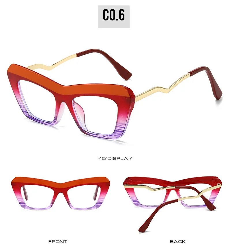 Fashion Brand Designer Colorful Small Frame Reading Glasses Retro Cat Eye Trend Eyeglasses Prescription Women Presbyopic Glasses