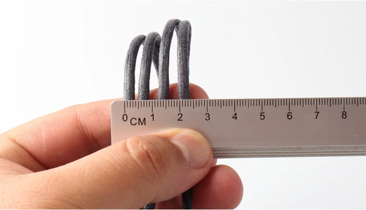 HIBERNI Round Cotton Waxed Shoelaces Black Gray Blue 60/70/80/90/100/120/140/160/180cm for Work Boots for Men Laces Accessories