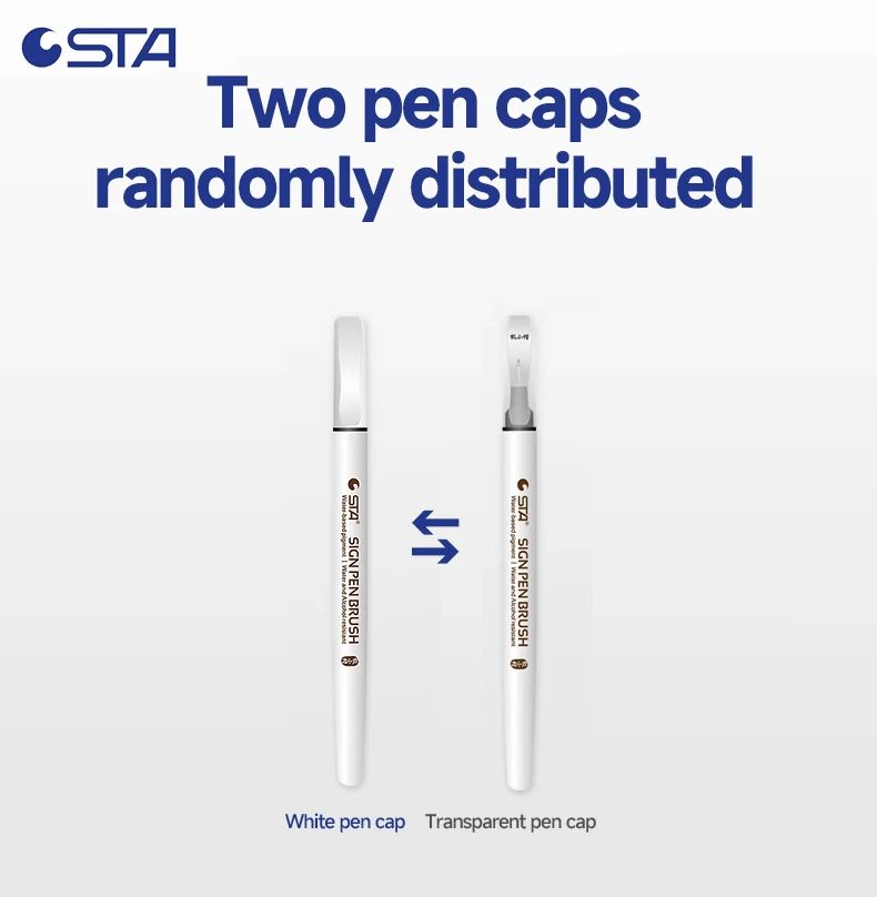 STA 4 Size Waterproof Caligraphy Pen Soft Brush Pens for Writing Letterin Drawing Sketching Art Supplies Japanes Stationer 3751