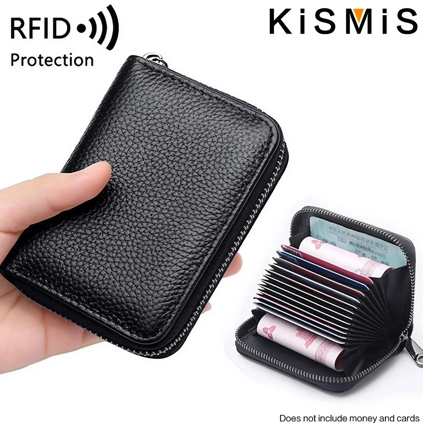 RFID Blocking Aluminum Card Case - Credit Card Protector, Business Card Holder, Metal ID Organizer Wallet, 6 Slots for Women,Men