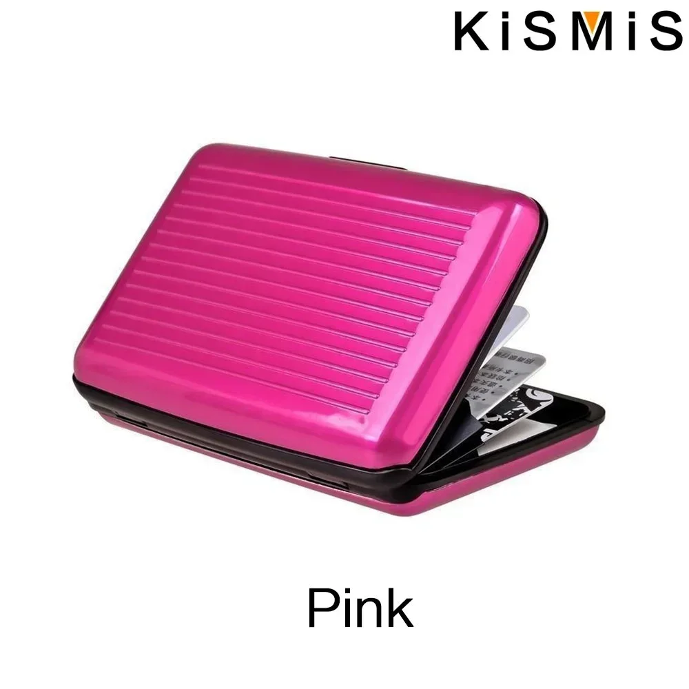 RFID Blocking Aluminum Card Case - Credit Card Protector, Business Card Holder, Metal ID Organizer Wallet, 6 Slots for Women,Men