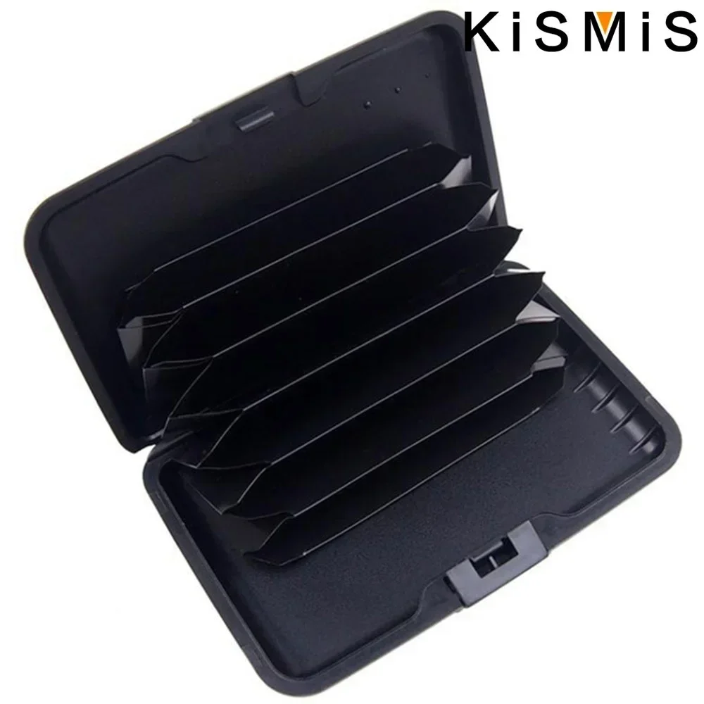 RFID Blocking Aluminum Card Case - Credit Card Protector, Business Card Holder, Metal ID Organizer Wallet, 6 Slots for Women,Men