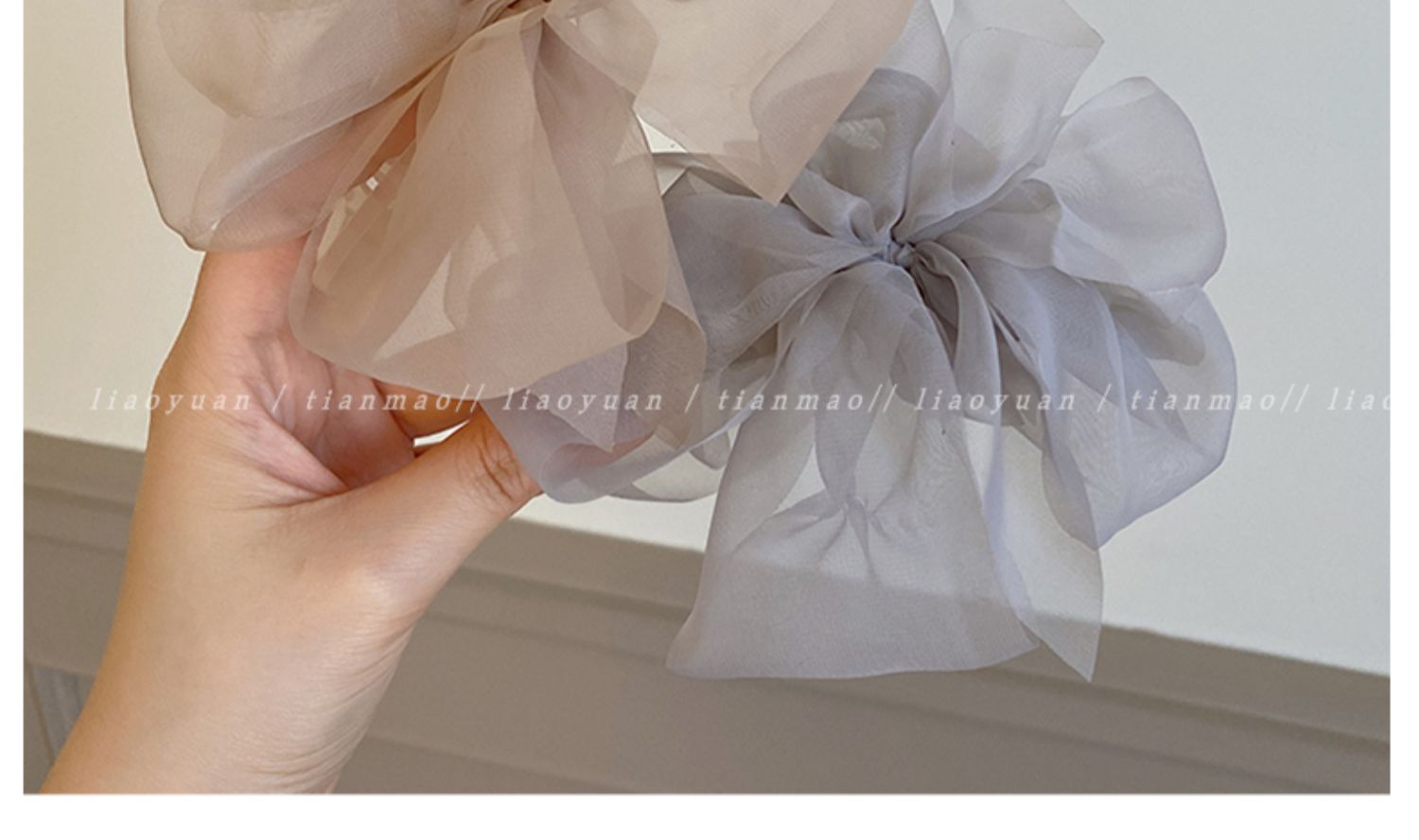 New Mesh Bow Grip Clip Female Ponytail Braid Hair Claw Clip Elegant Girl Hair Clip Hair Accessories Gift Headdress